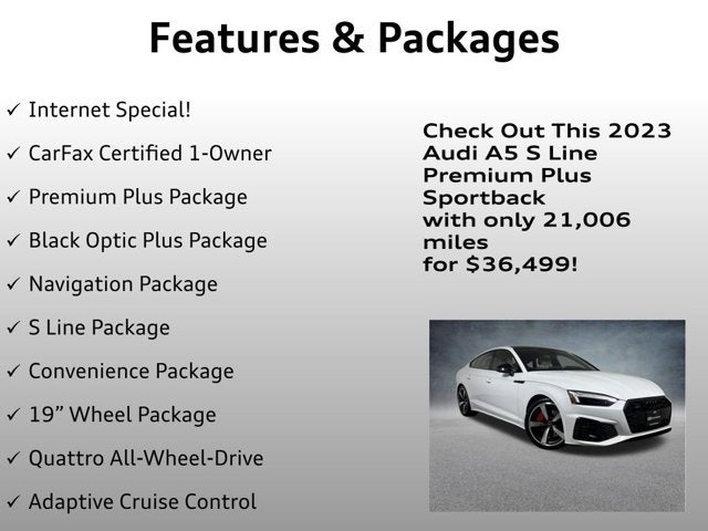 2023 Audi A5 Sportback S line Premium Plus