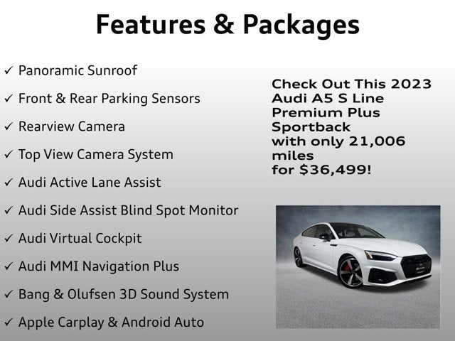 2023 Audi A5 Sportback S line Premium Plus
