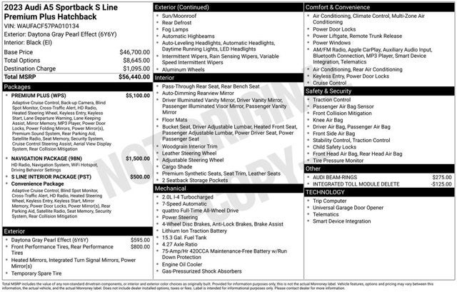 2023 Audi A5 Sportback S line Premium Plus