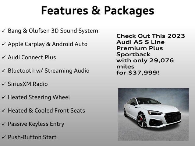 2023 Audi A5 Sportback S line Premium Plus