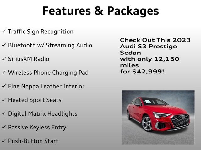 2023 Audi S3 Prestige