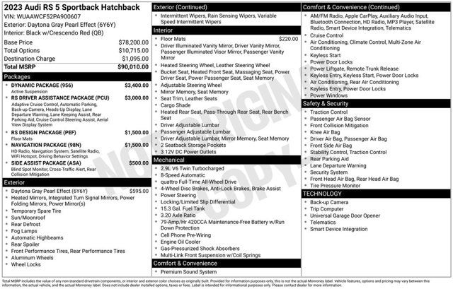 2023 Audi RS 5 Sportback 2.9T
