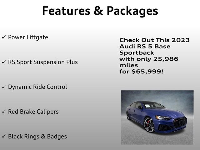 2023 Audi RS 5 Sportback 2.9T
