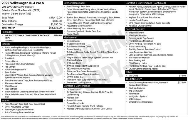 2022 Volkswagen ID.4 Pro S