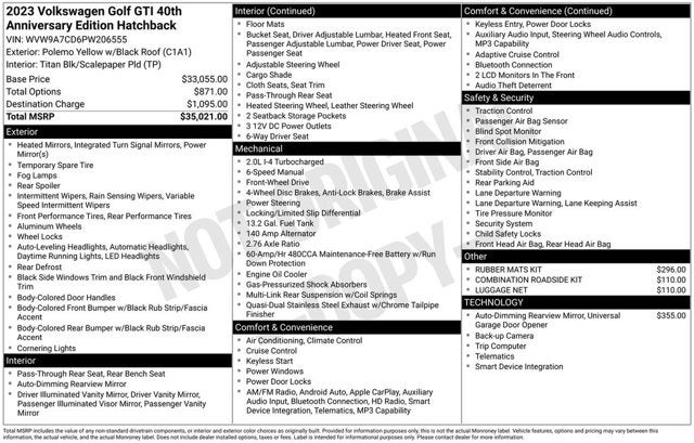 2023 Volkswagen Golf GTI 40th Anniversary Edition