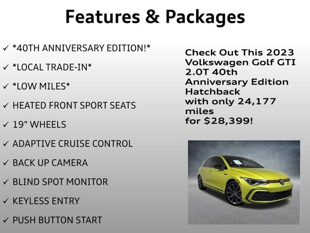 2023 Volkswagen Golf GTI 40th Anniversary Edition